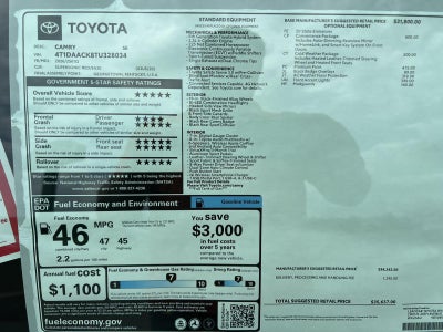 2026 Toyota Camry SE