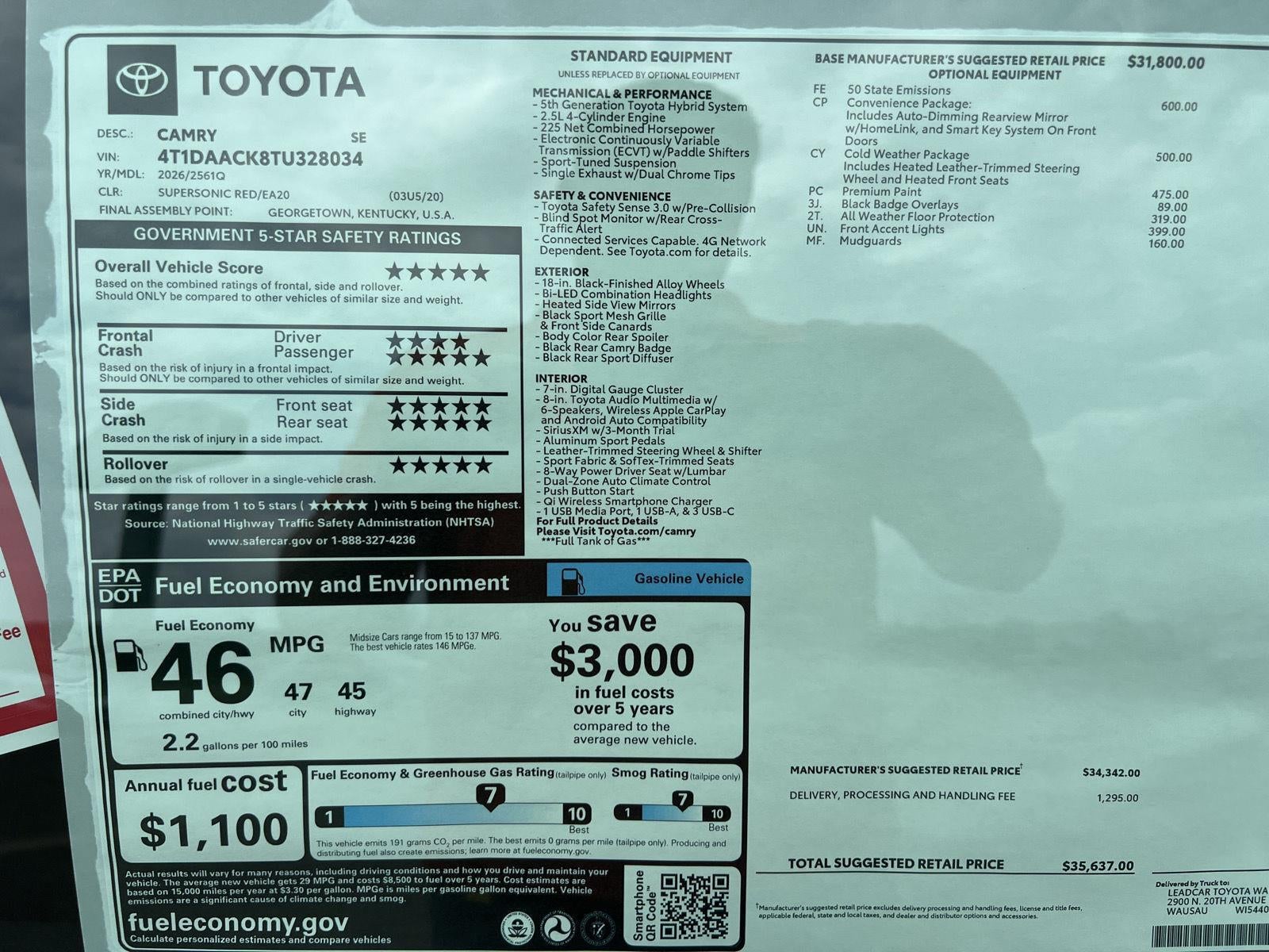 2026 Toyota Camry SE