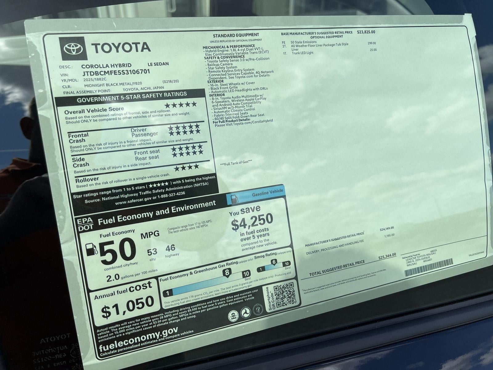 2025 Toyota Corolla Hybrid LE