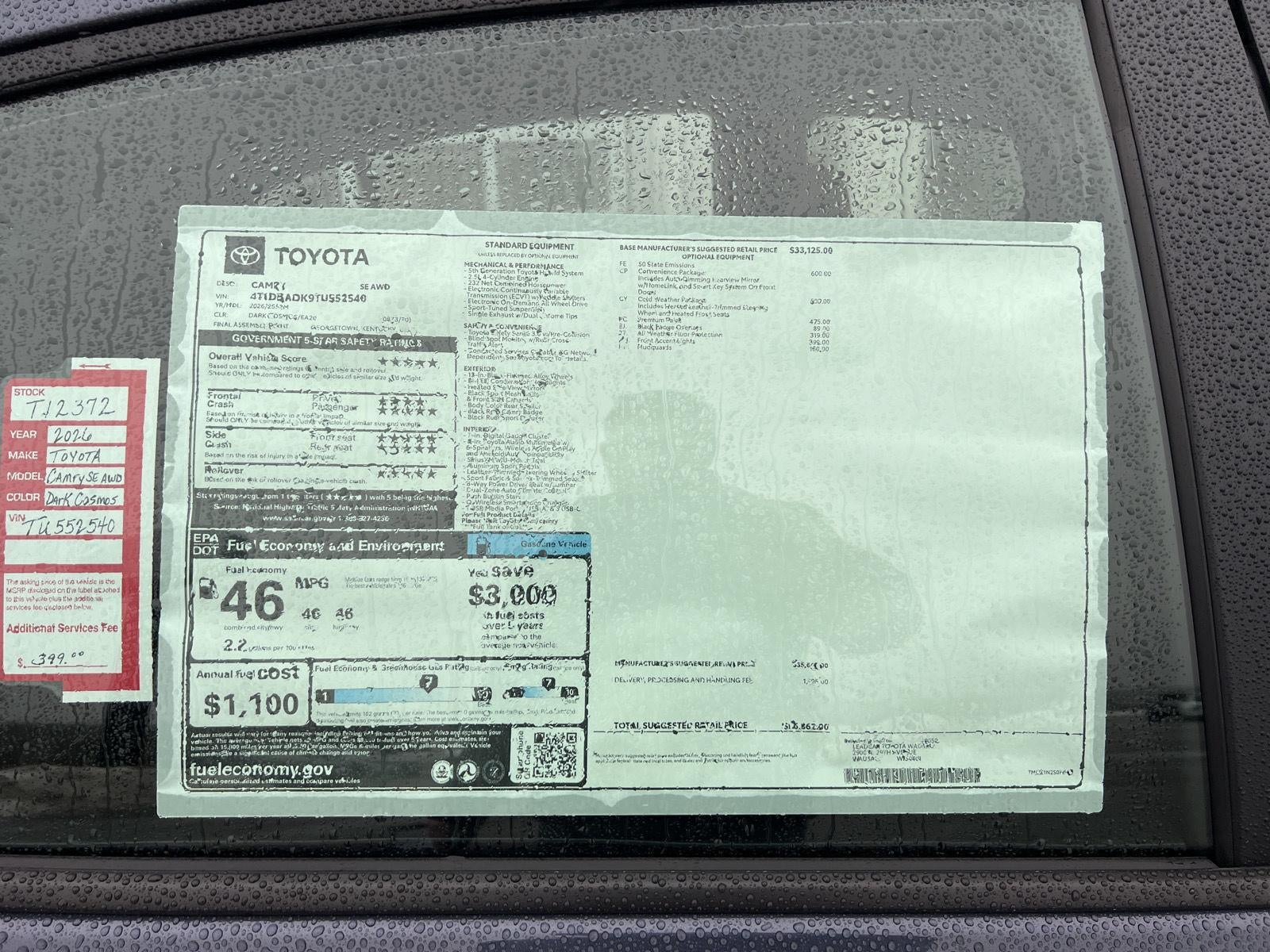 2026 Toyota Camry SE AWD