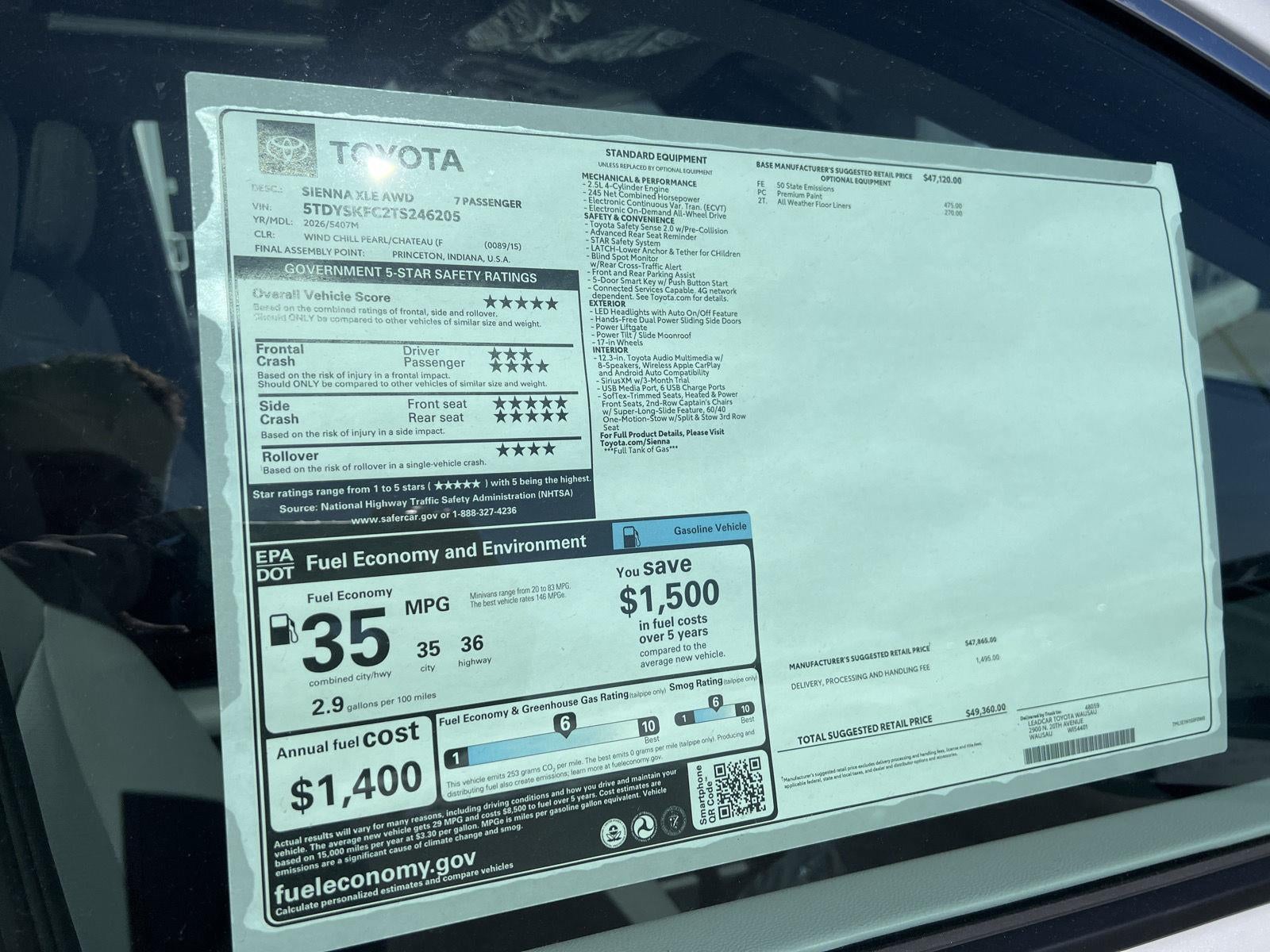 2026 Toyota Sienna XLE