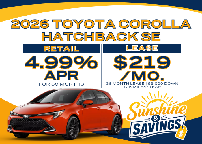 2026 TOYOTA COROLLA HATCHBACK